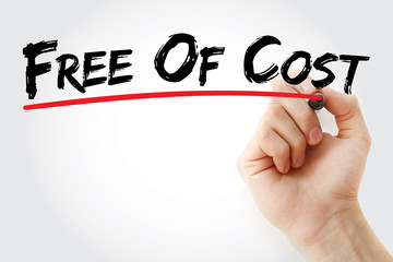 FOC - Free Of Cost acronym, business concept background