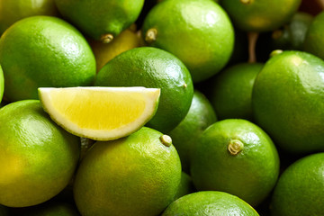 Bunch of fresh green limes