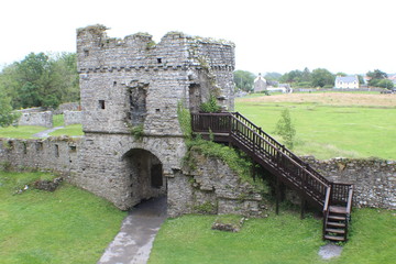 Fototapeta na wymiar Old Carew Castle Ruins