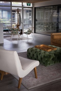 Interior of waiting area in office