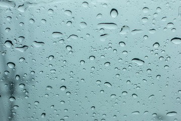 water drop on Car Glass
