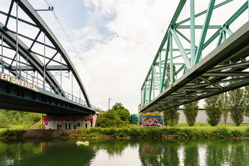 Obraz premium zwei Kanalbrücken