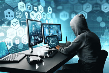 Hacking and thief concept