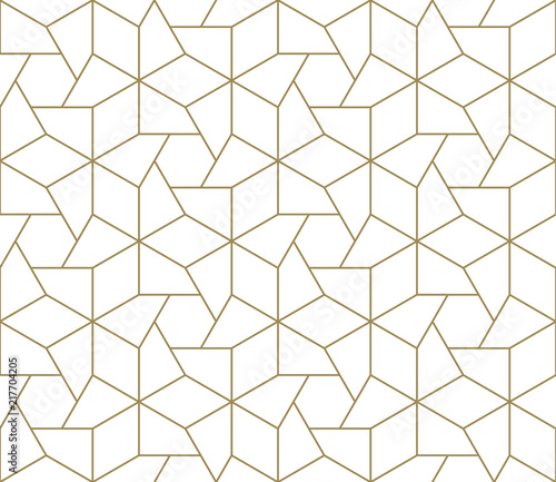 Modern Simple Geometric Vector Seamless Pattern With Gold Line Texture On White Background Light Abstract Wallpaper Bright Tile Backdrop Abstract Wall Mural Abstra Nadiinko