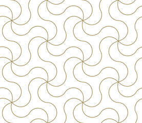 Nahtloses Muster des modernen einfachen geometrischen Vektors mit Goldlinienbeschaffenheit auf weißem Hintergrund Auch im corel abgehobenen Betrag. Helle abstrakte Tapete, heller Fliesenhintergrund.