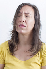Fototapeta premium A woman with sad expression