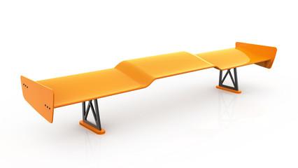 3D rendering of the sports car spoiler