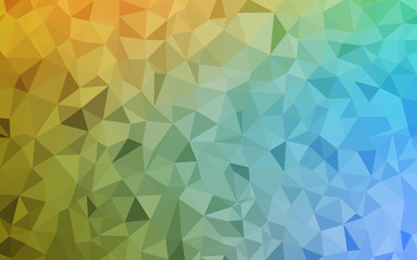 Light Blue, Yellow vector abstract polygonal template.