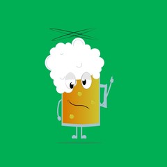 Jar of alcoholized beer.