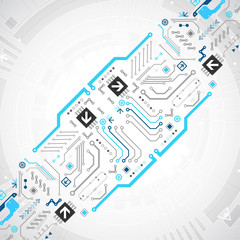 Abstract technology circuit board. Communication concept