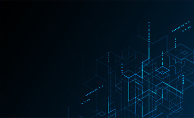 Vector illustration. Digital technology and engineering background.