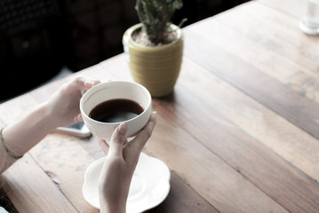 Lifestyle, living simple Holiday short and comfortable in a coffee shop.