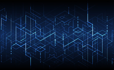 Vector illustration. Digital technology and engineering background.