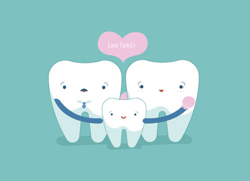 Love family, dental concept.