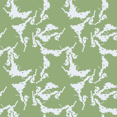 UFO military camouflage seamless pattern in green and grey colors