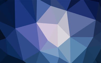 Dark Pink, Blue vector polygon abstract background.