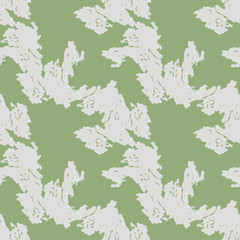 UFO military camouflage seamless pattern in green and beige colors