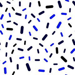 Dark BLUE vector seamless template with repeated sticks.