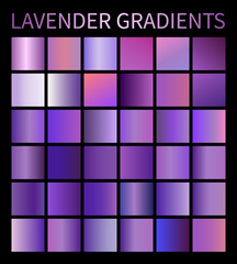 Vector Lavender gradients set for design purple