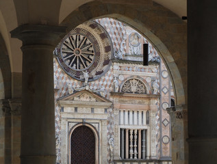 Obraz premium Bergamo, Italy, old city. The Colleoni chapel closed to the cathedral