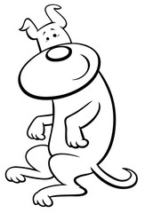 cute puppy or dog cartoon coloring book