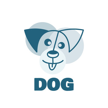 Logo template. A dog image logo, suitable for business that is associated with pets.
