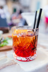 Mezcal Negroni cocktail