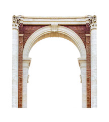 Renaissance Style Arch Door Isolated Photo