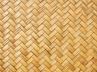 Close up image of traditional wicker surface texture pattern for use as background, handcraft weave for funiture material