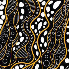 Illustration based on aboriginal style of vector background.