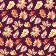 Fotobehang Autumn Seamless Pattern © Jallo