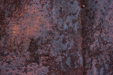 Abstract seamless texture of rusted metal. Surface with many holes. Copy space for your text.