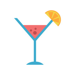 Cocktail drink Flat illustration
