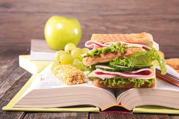 book with sandwich