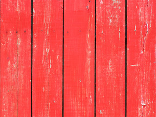 Grunge old red color wood plate textured background for decoration or advertisement