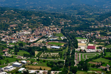 Fototapeta na wymiar landscape of Atina in Comino Valley amid the Italian Apennine mountains of the south-east Lazio region