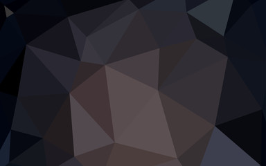 Dark Brown vector triangle mosaic texture.