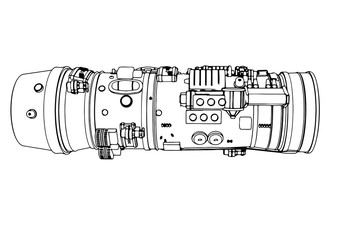 sketch of aircraft engine vector