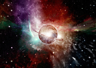 galaxy in a free space