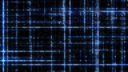 Abstract blue futuristic background of information technology binary digital data code 3d illustration