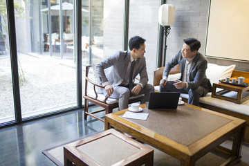Businessmen having a meeting