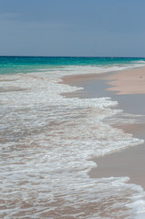 Ocean landscape. blue ocean and sand beach