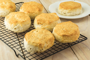 Fresh baked buttermilk biscuits.