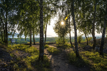 Fototapeta premium Tsarev kurgan. Attraction of the Samara region. On a Sunny summer day