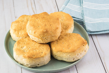 Fresh baked buttermilk biscuits.