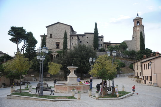 Greccio is an old hilltown and comune of the province of Rieti in the Italian region of Lazio, overhanging the Rieti valley on a spur of the Monti Sabini