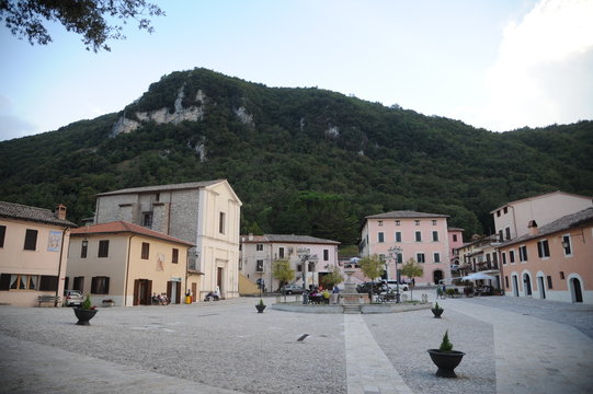 Greccio is an old hilltown and comune of the province of Rieti in the Italian region of Lazio, overhanging the Rieti valley on a spur of the Monti Sabini