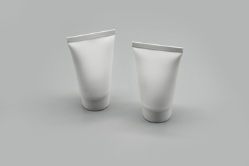 liquid cream lotion cosmetic container packaging mockup template