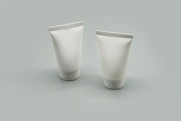 liquid cream lotion cosmetic container packaging mockup template