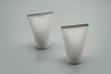 liquid cream lotion cosmetic container packaging mockup template